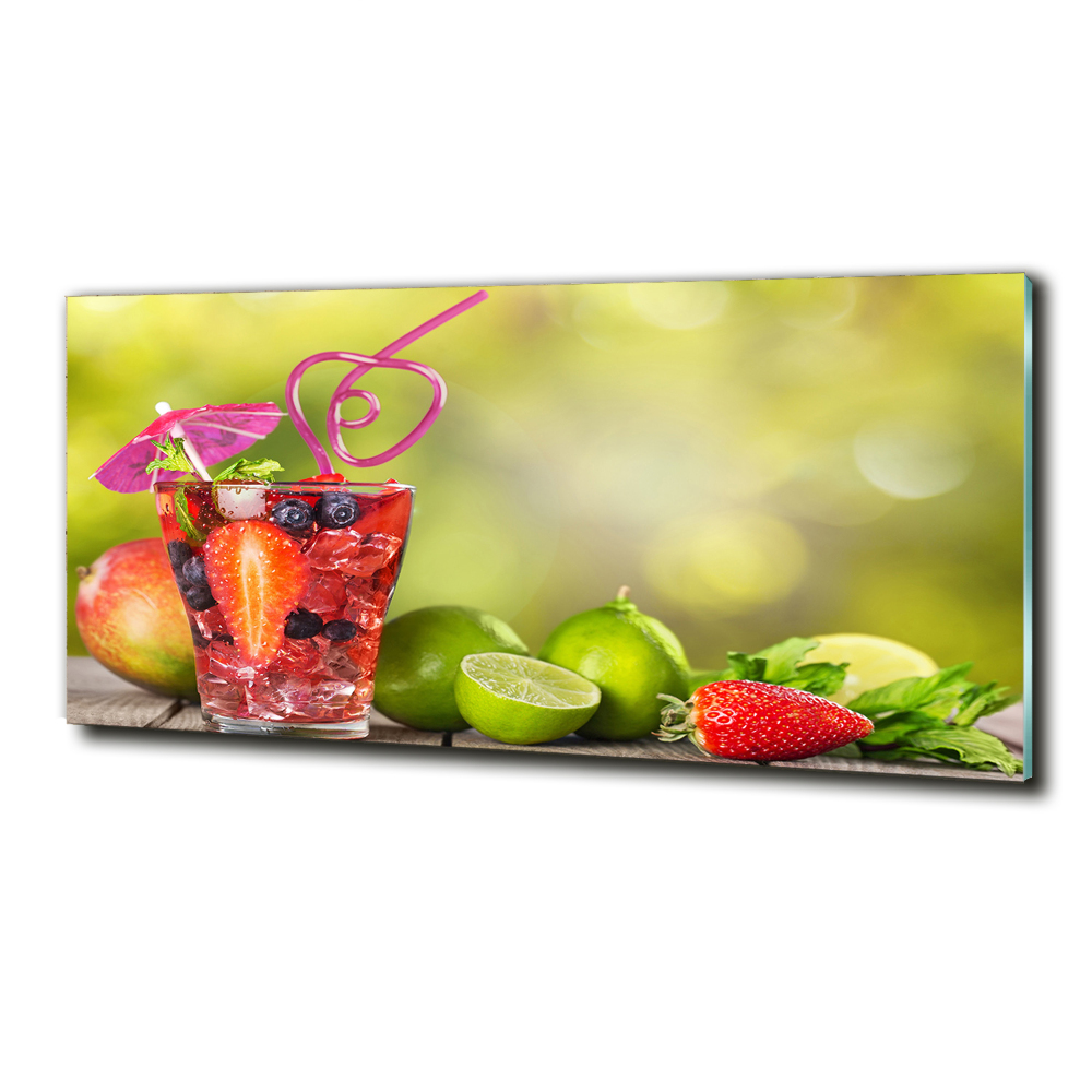 Tableau verre imprimé Cocktail de fruits