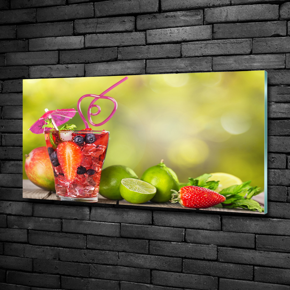 Tableau verre imprimé Cocktail de fruits