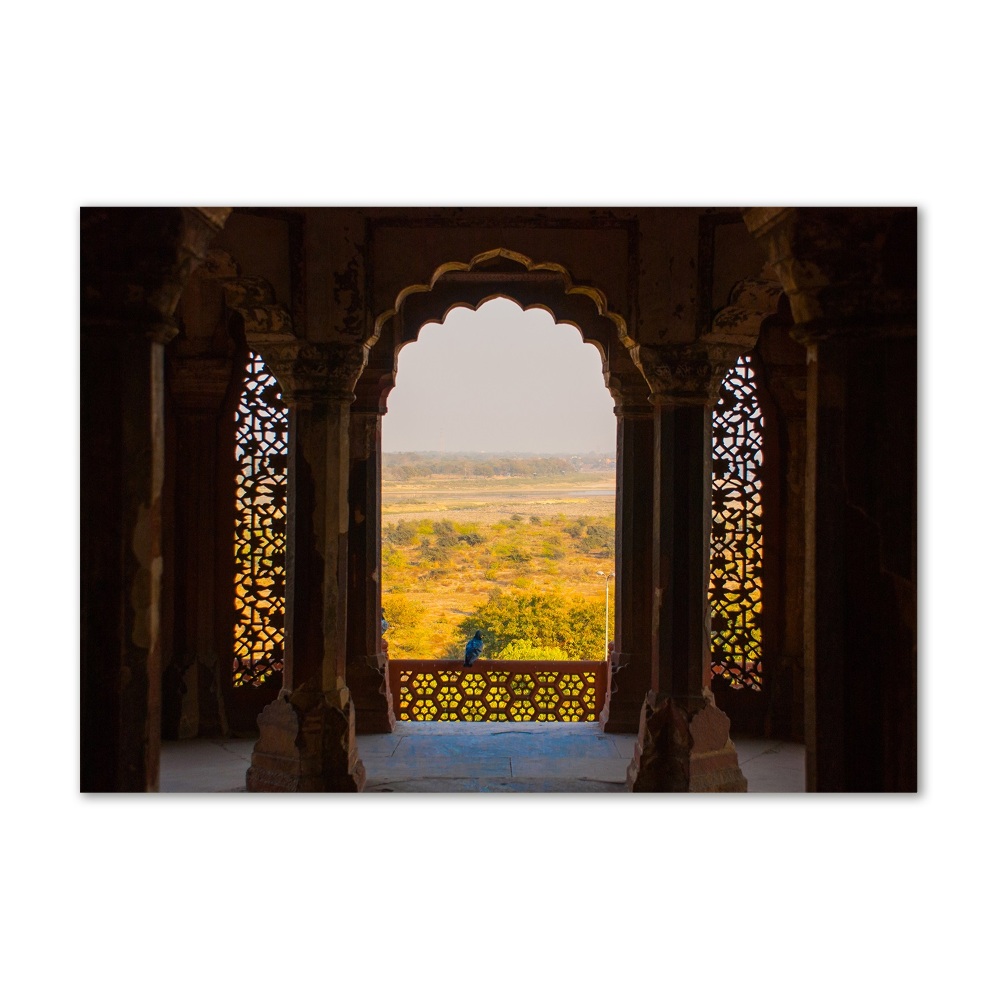 Tableau sur verre Fort d'Agra Inde