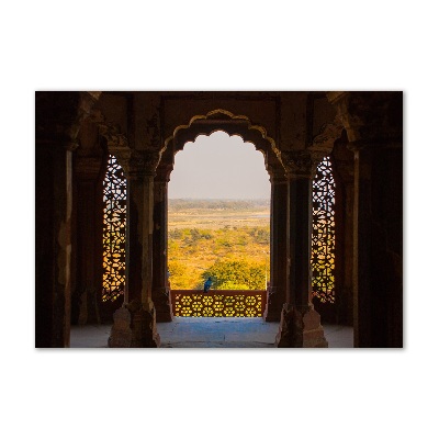 Tableau sur verre Fort d'Agra Inde