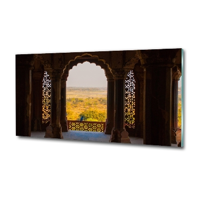 Tableau sur verre Fort d'Agra Inde