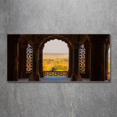 Tableau sur verre Fort d'Agra Inde