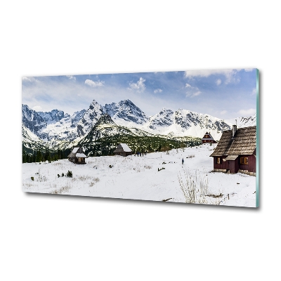 Tableau verre imprimé Les alpages des Tatras