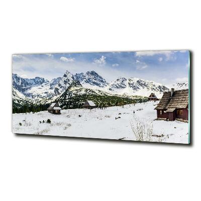 Tableau verre imprimé Les alpages des Tatras