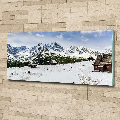 Tableau verre imprimé Les alpages des Tatras