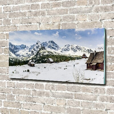 Tableau verre imprimé Les alpages des Tatras