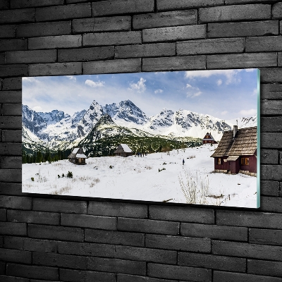 Tableau verre imprimé Les alpages des Tatras