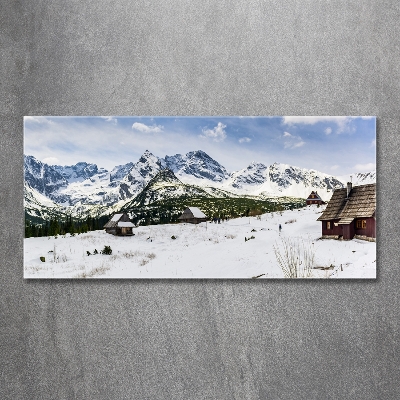 Tableau verre imprimé Les alpages des Tatras