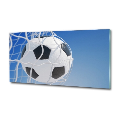 Tableau sur verre Football dans le but