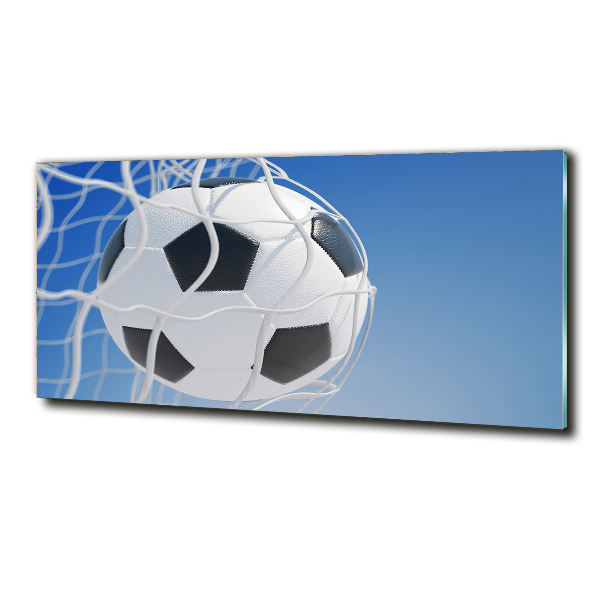 Tableau sur verre Football dans le but