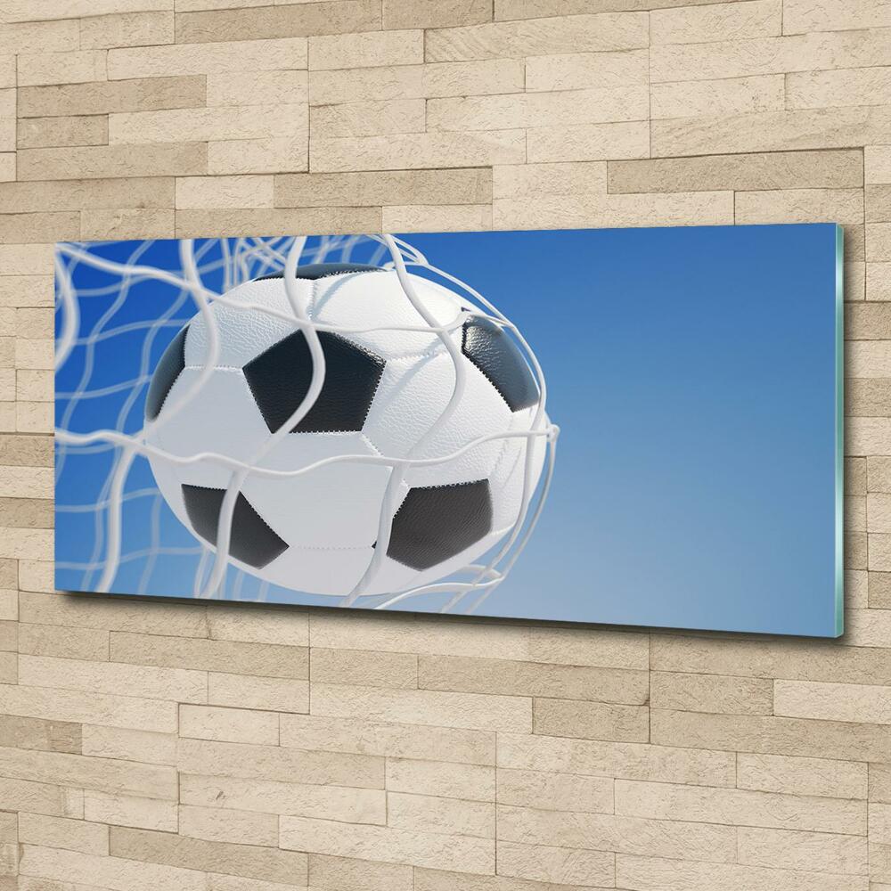 Tableau sur verre Football dans le but