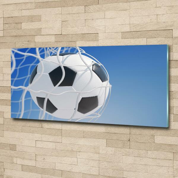 Tableau sur verre Football dans le but