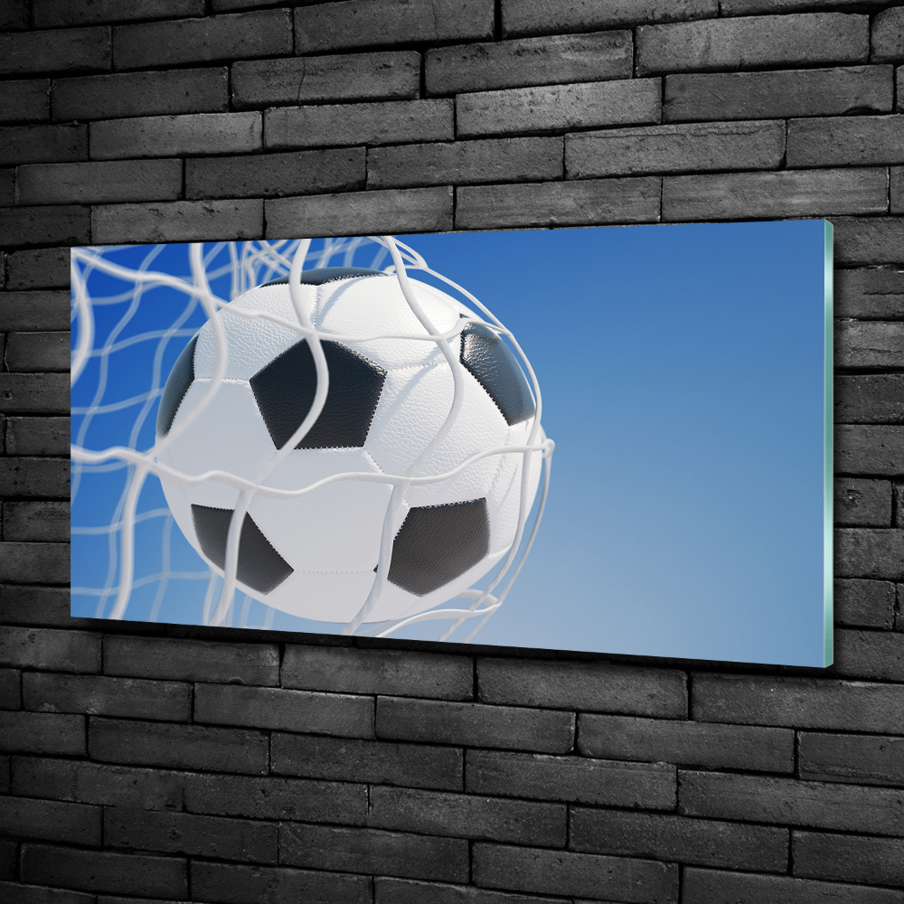 Tableau sur verre Football dans le but