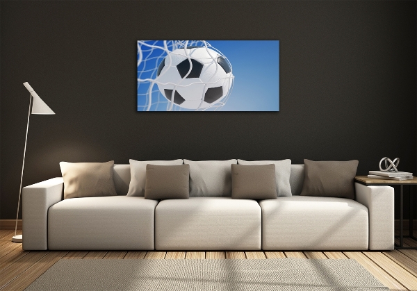 Tableau sur verre Football dans le but