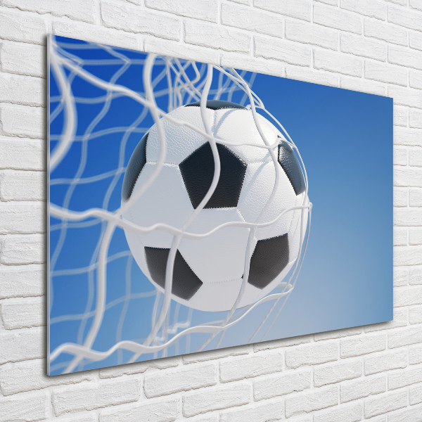 Tableau sur verre Football dans le but