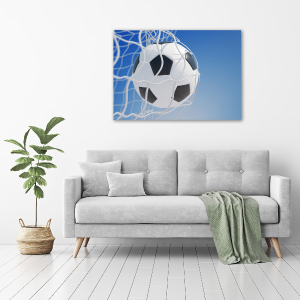Tableau sur verre Football dans le but