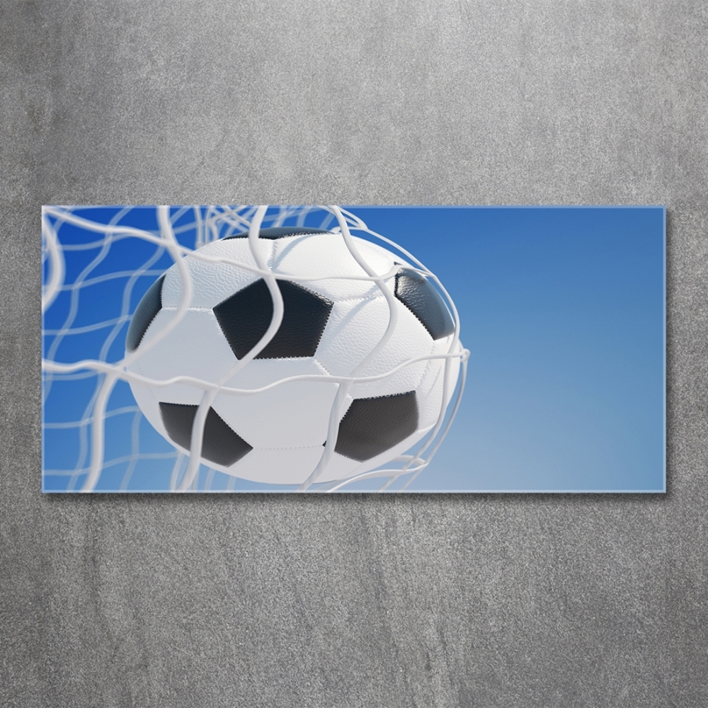 Tableau sur verre Football dans le but