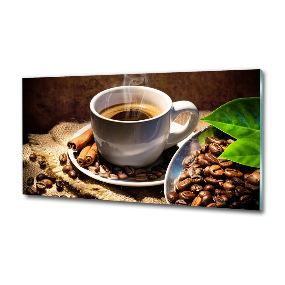 Tableau imprimé sur verre Tasse de café