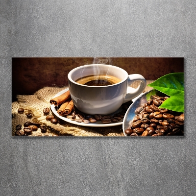 Tableau imprimé sur verre Tasse de café