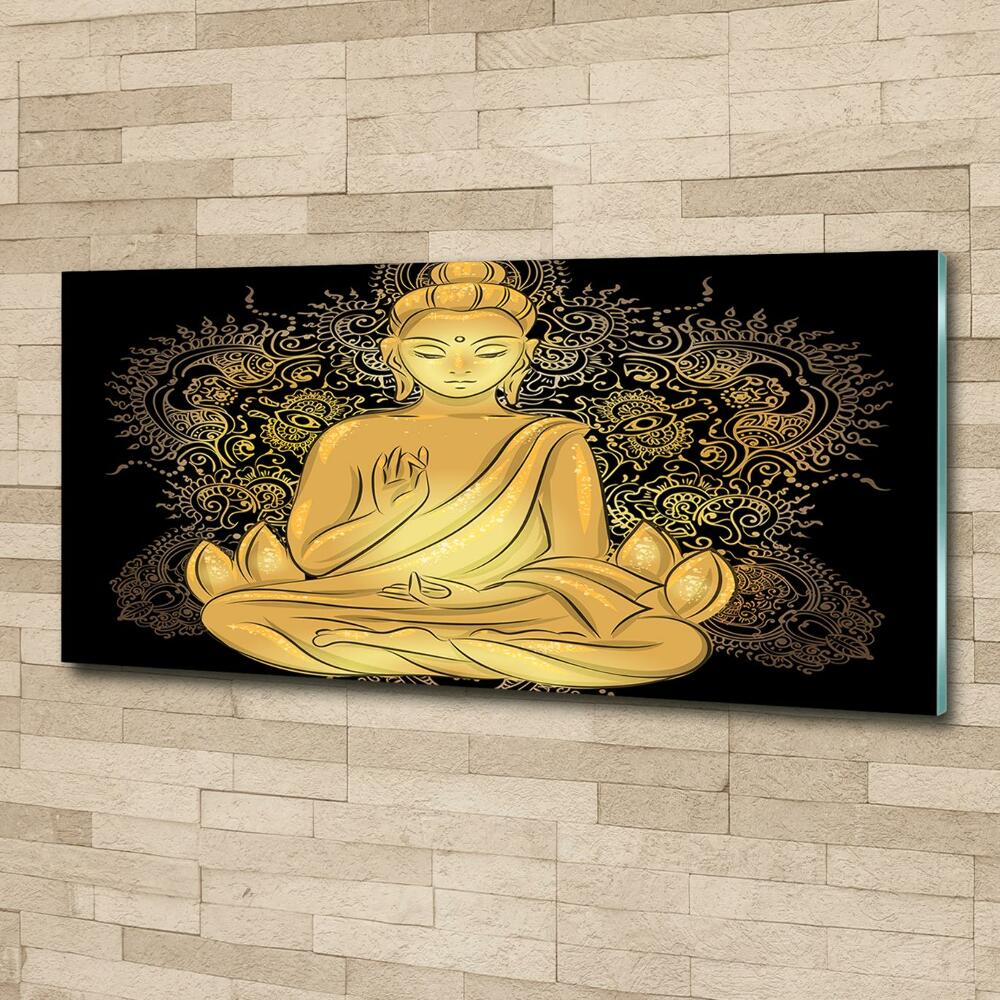 Tableau photo sur verre Bouddha assis