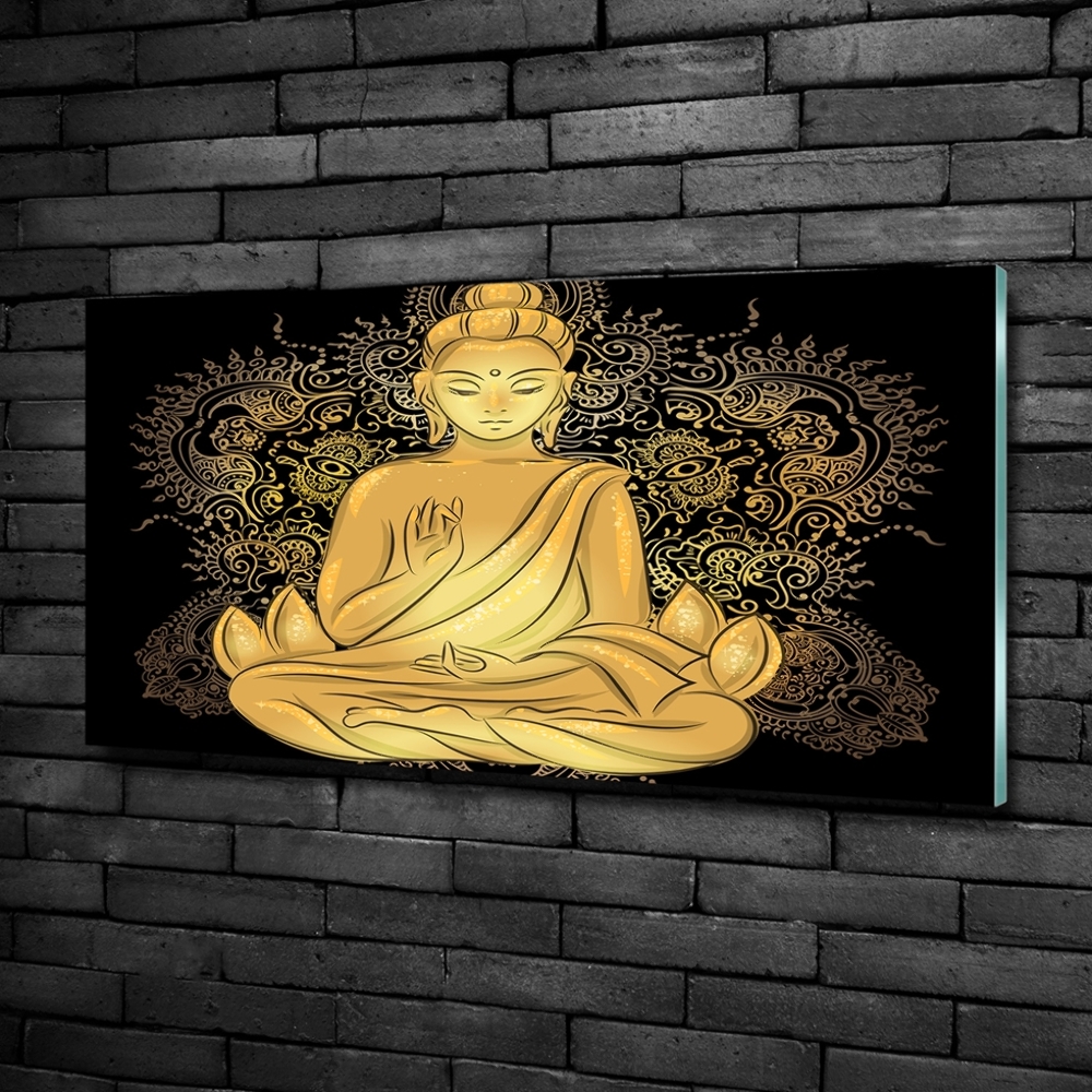 Tableau photo sur verre Bouddha assis