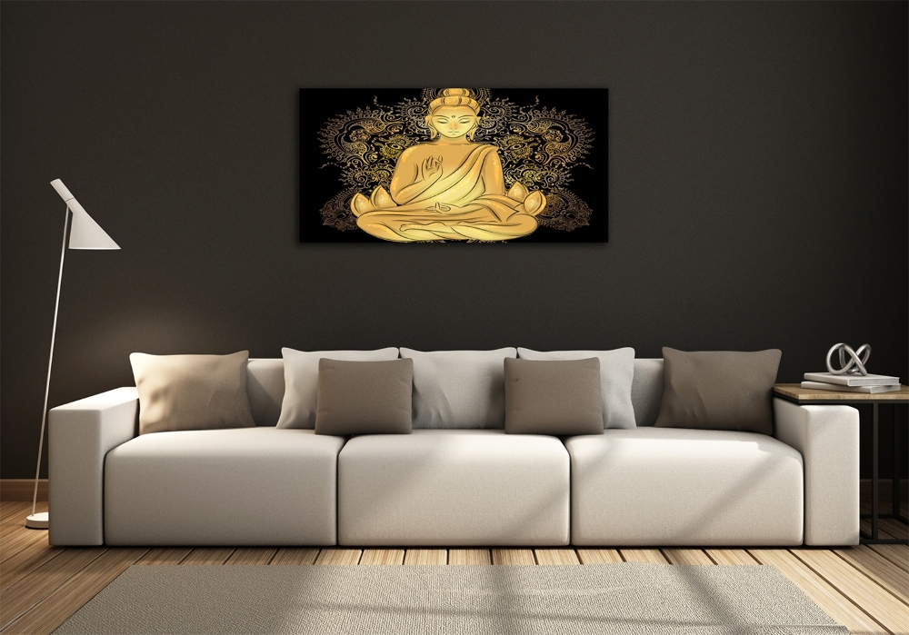 Tableau photo sur verre Bouddha assis