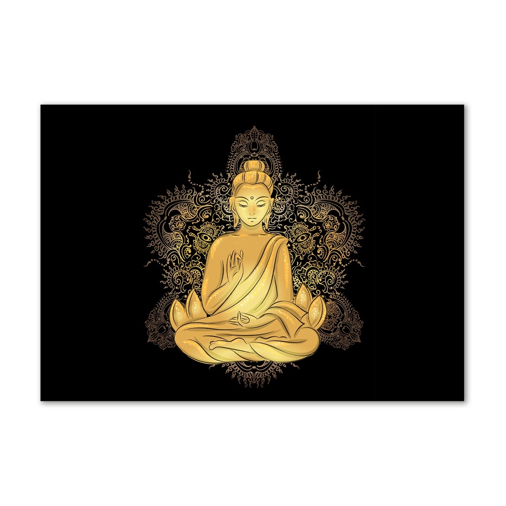 Tableau photo sur verre Bouddha assis