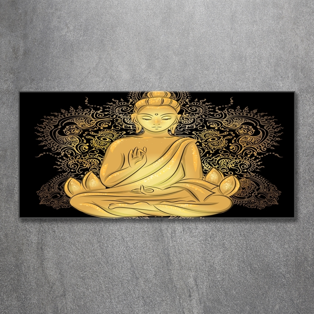 Tableau photo sur verre Bouddha assis