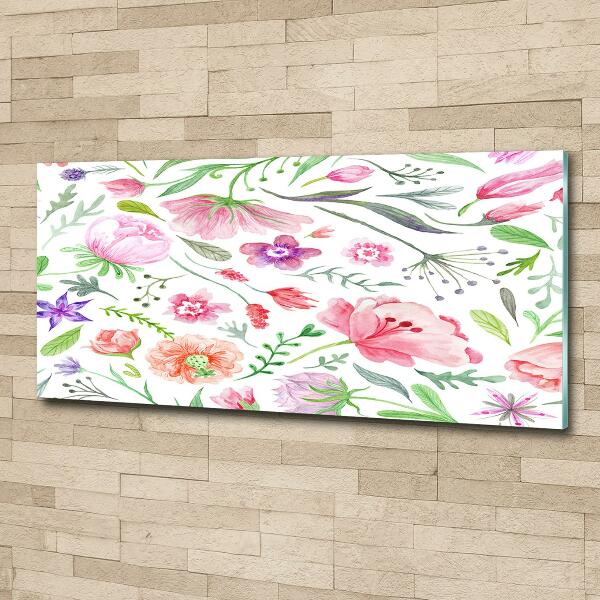 Tableau sur verre Motifs floraux