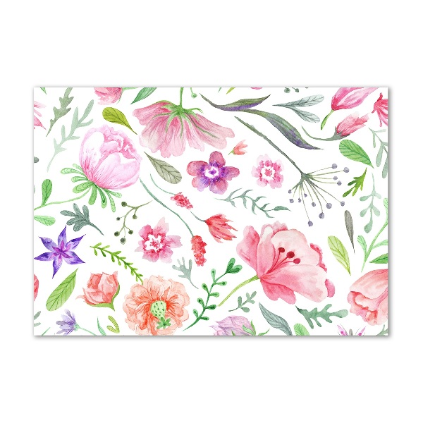 Tableau sur verre Motifs floraux