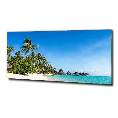 Tableau photo sur verre Plage dans les Caraïbes