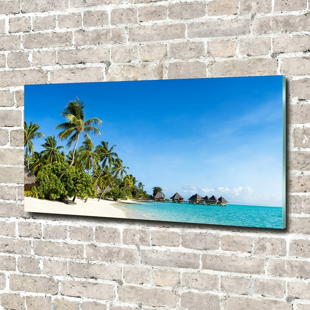 Tableau photo sur verre Plage dans les Caraïbes