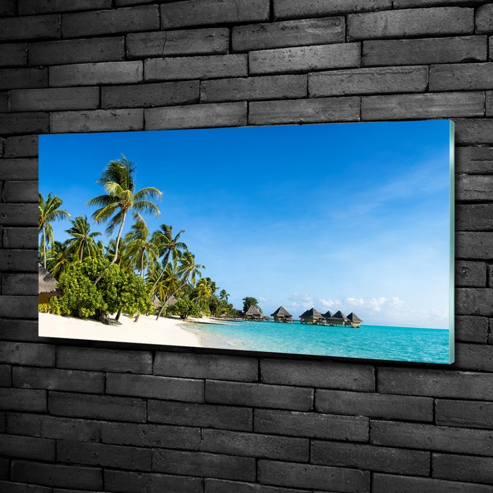 Tableau photo sur verre Plage dans les Caraïbes