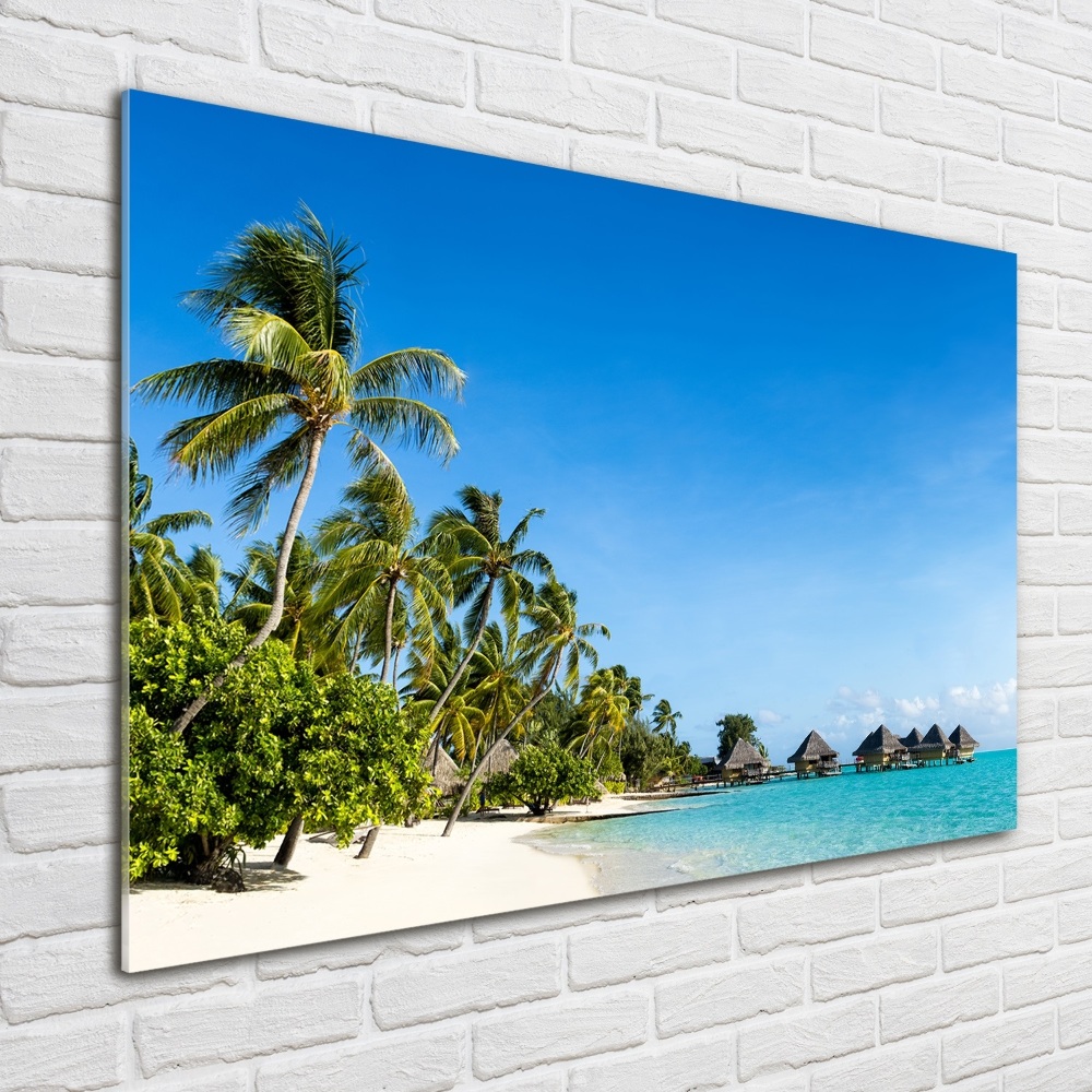 Tableau photo sur verre Plage dans les Caraïbes