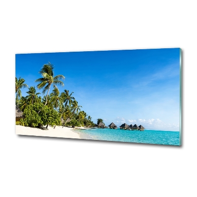 Tableau photo sur verre Plage dans les Caraïbes