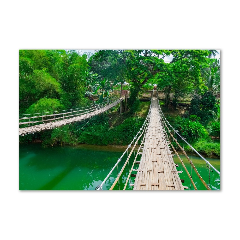 Tableau sur verre Pont au-dessus d'une rivière