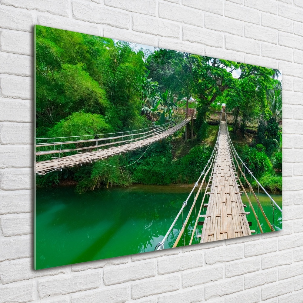 Tableau sur verre Pont au-dessus d'une rivière