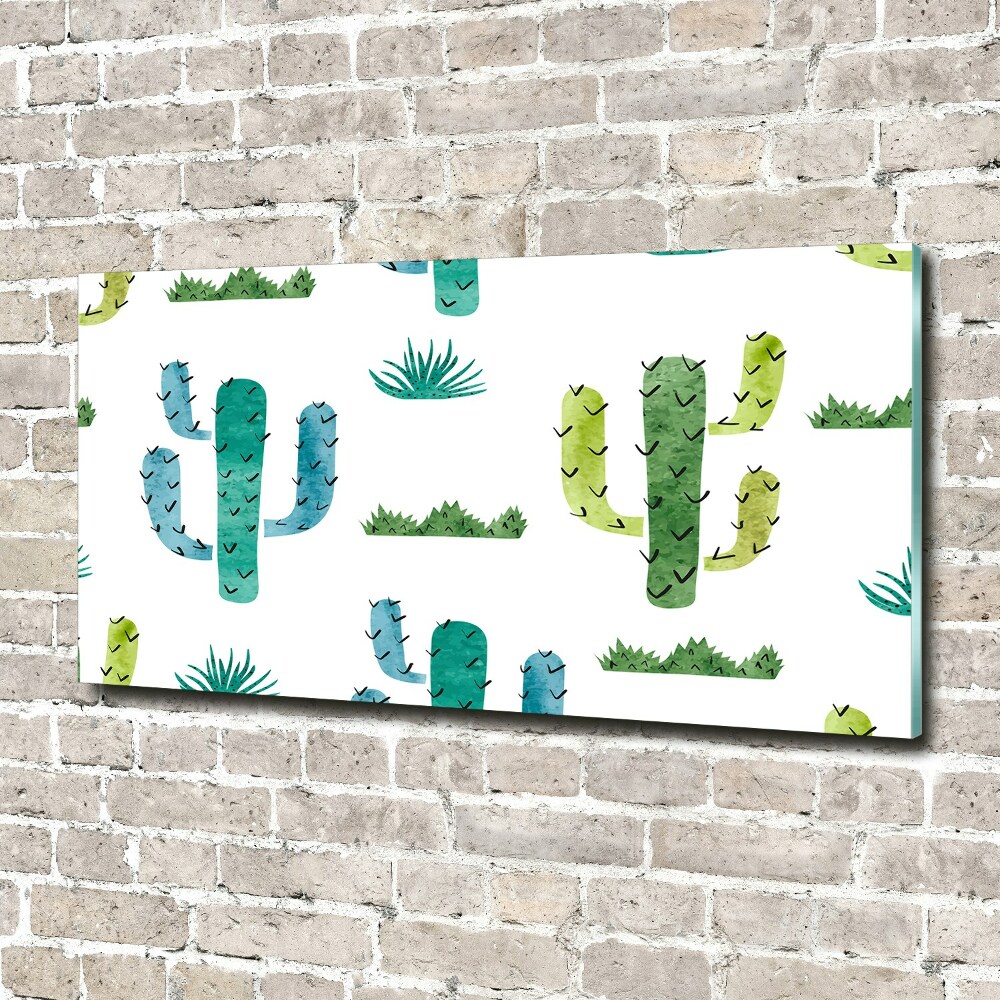 Tableau verre imprimé Cacti