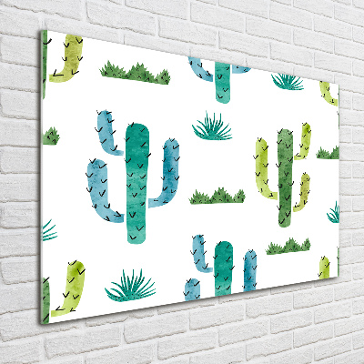 Tableau verre imprimé Cacti