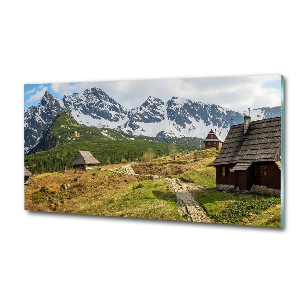 Tableau photo sur verre Les alpages des Tatras