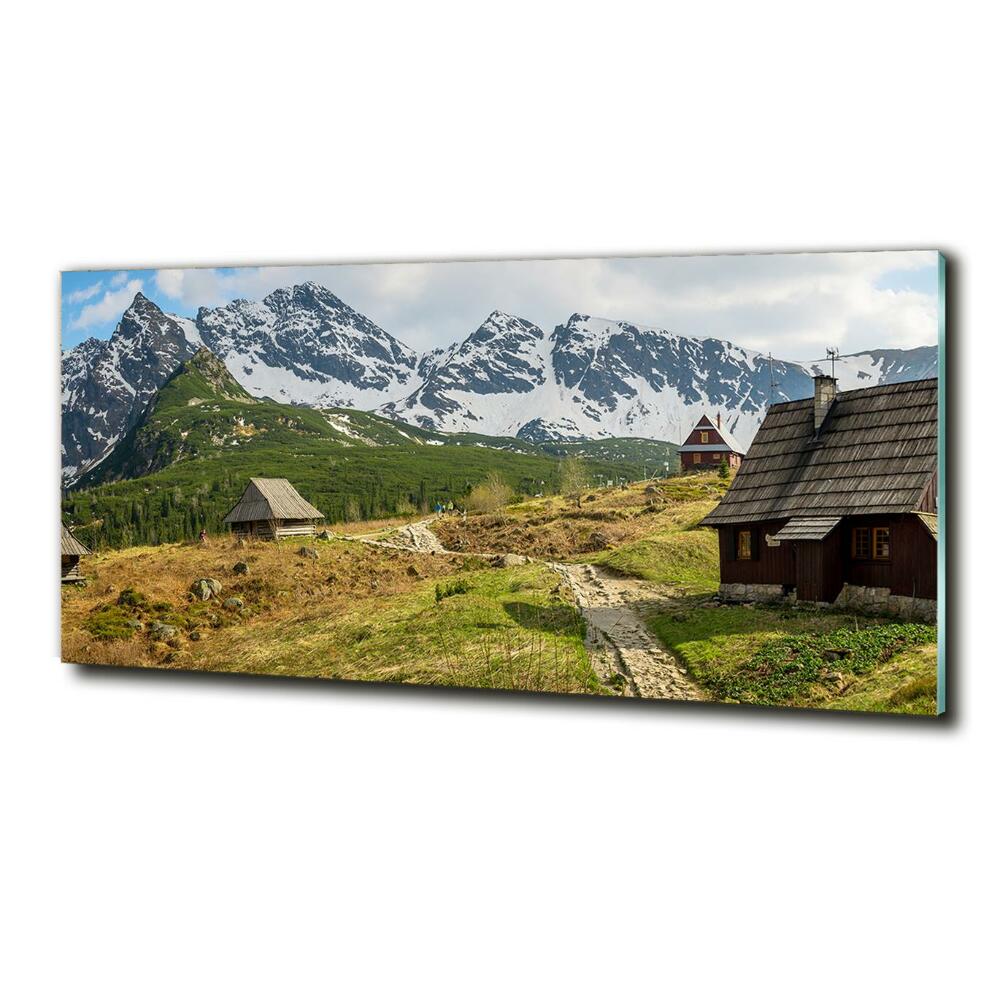 Tableau photo sur verre Les alpages des Tatras