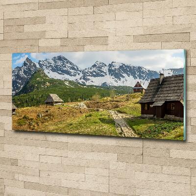 Tableau photo sur verre Les alpages des Tatras