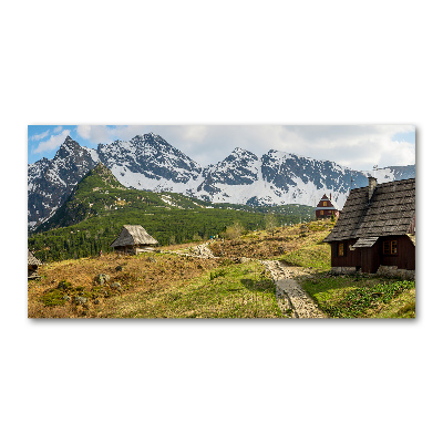 Tableau photo sur verre Les alpages des Tatras