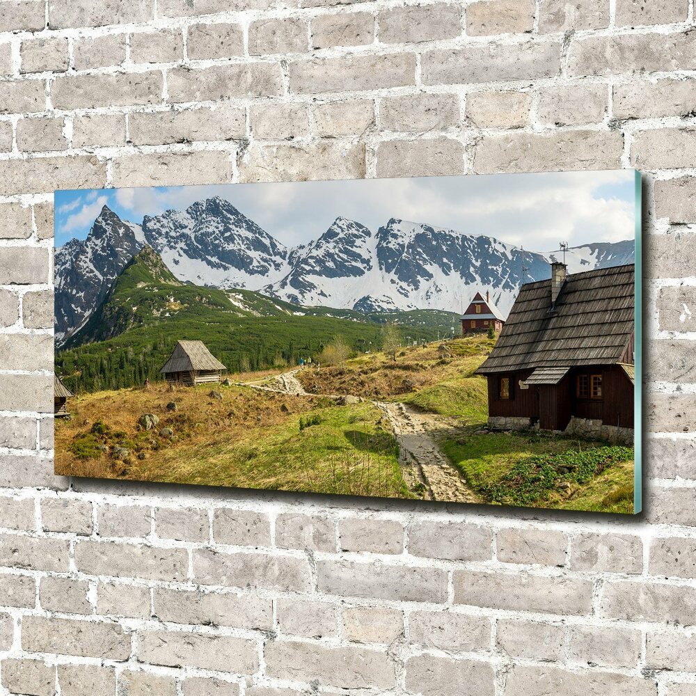 Tableau photo sur verre Les alpages des Tatras