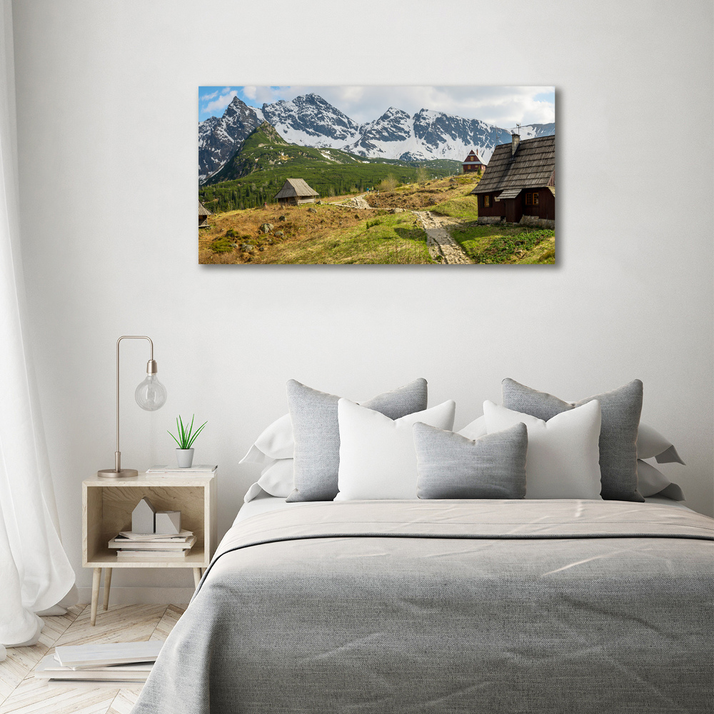 Tableau photo sur verre Les alpages des Tatras