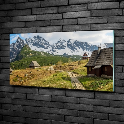 Tableau photo sur verre Les alpages des Tatras