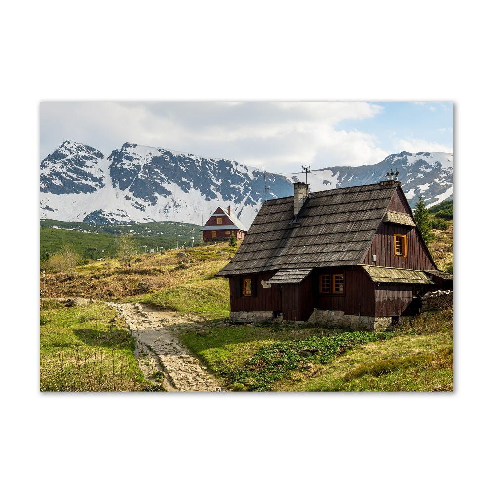 Tableau photo sur verre Les alpages des Tatras