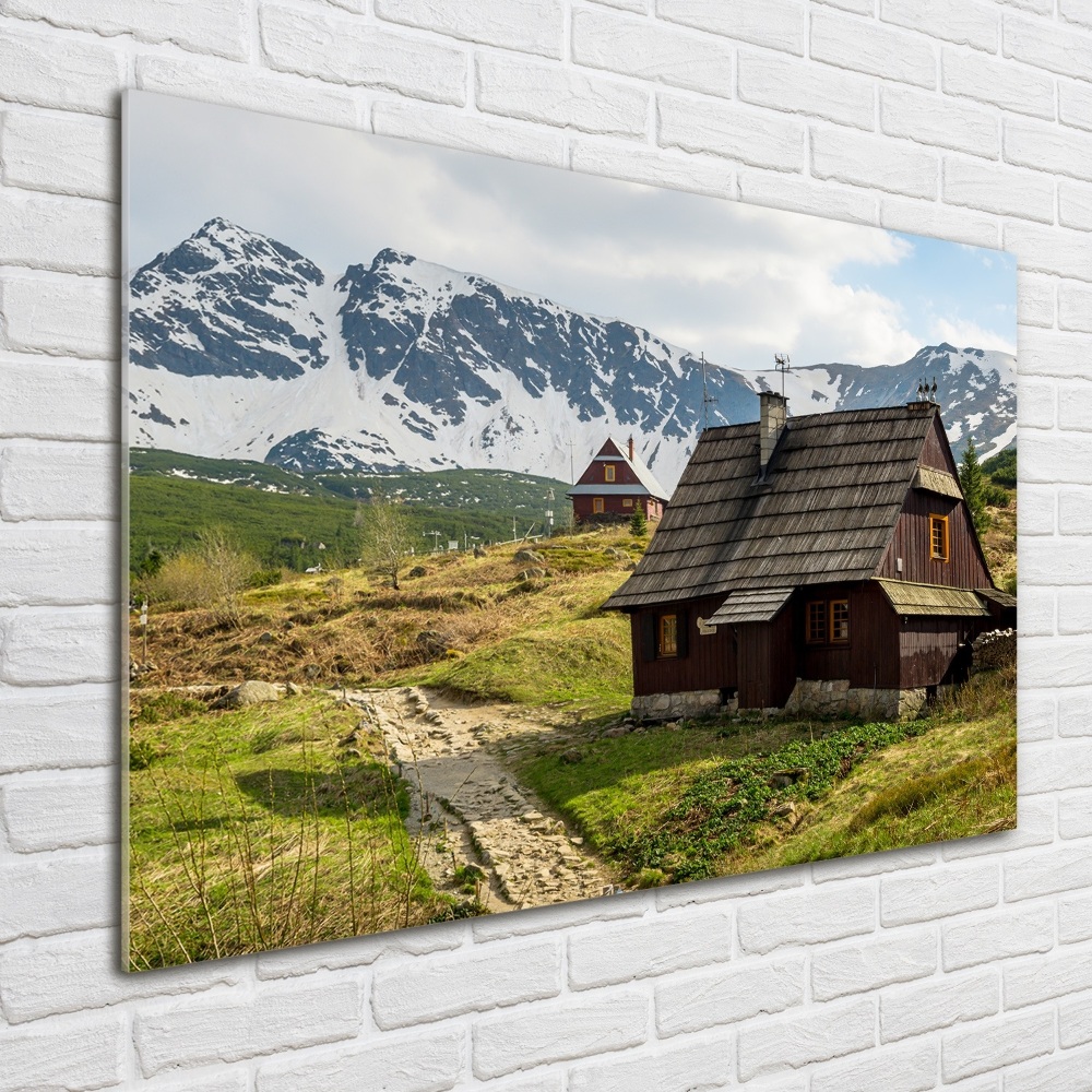 Tableau photo sur verre Les alpages des Tatras