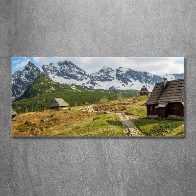 Tableau photo sur verre Les alpages des Tatras