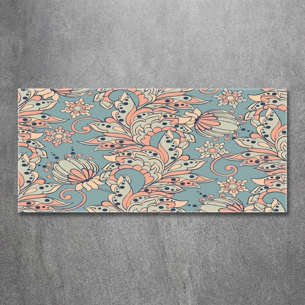 Tableau verre imprimé Fleurs ethniques